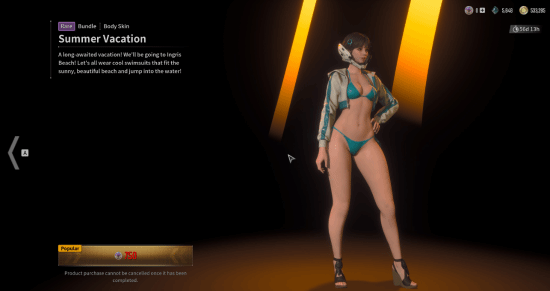 韩厂真是太贴心了!《第一后裔》发布夏季新款比基尼服饰引发玩家热议