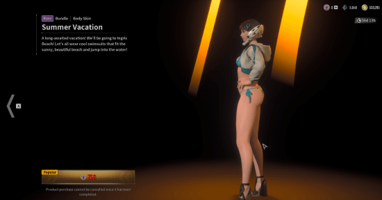 韩厂真是太贴心了!《第一后裔》发布夏季新款比基尼服饰引发玩家热议