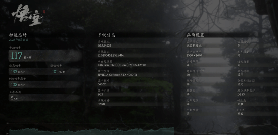 《黑神话》主流配置性能评测:1650S在1080P画质下稳定运行60帧效果