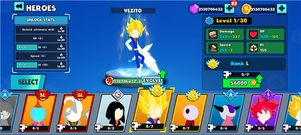 火柴人战士暗影战斗内购版_火柴人战士暗影战斗无限金币无限钻石下载