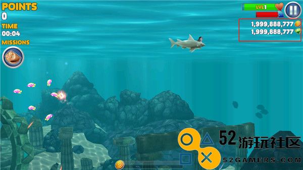 饥饿的鲨鱼无限金币无限钻石版_饥饿的鲨鱼内置菜单最新版下载