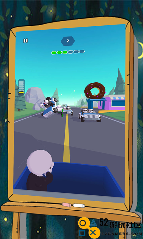 火柴人马路吃鸡