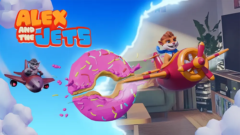 MR游戏《Alex and the Jets》正式发布，化身为飞行松鼠，让你的客厅化身为激烈的空中战斗场景！