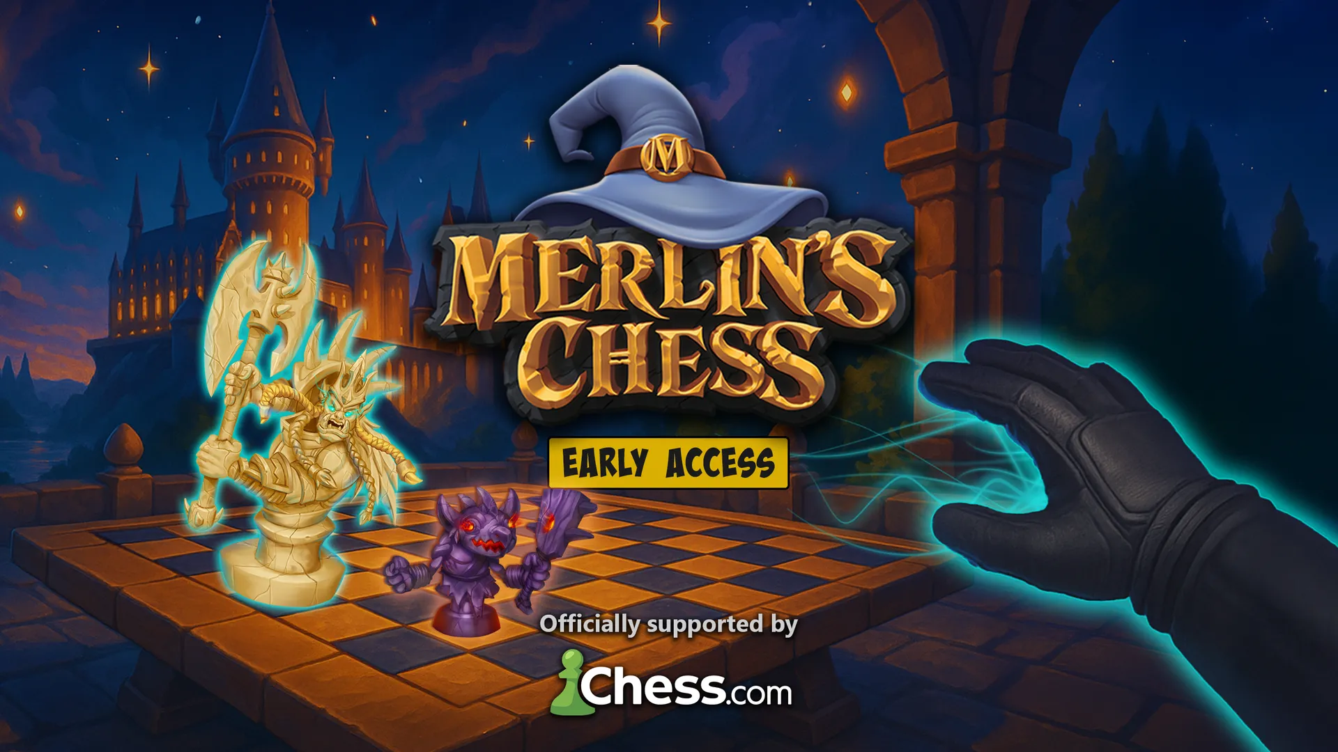 《Merlin's Chess》即将于 5 月 22 日在 Meta Quest 上线，魔法棋局等你来体验！