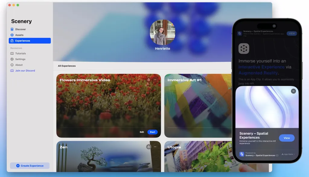 Scenery利用App Clips将增强现实内容高效传送至iPhone和Vision Pro设备