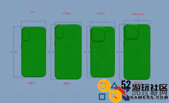 iPhone16尺寸图曝光Pro版明显增大屏幕黑边史上最窄