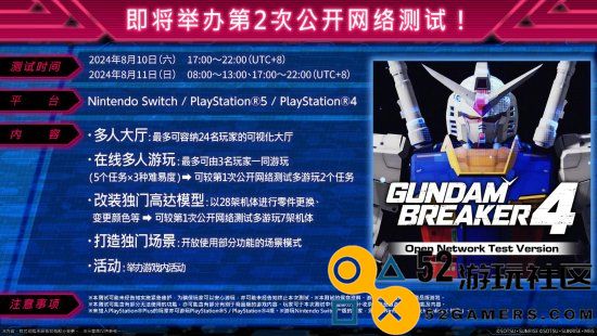 《高达破坏者4》第二次公开测试开放 实体特典内容公布