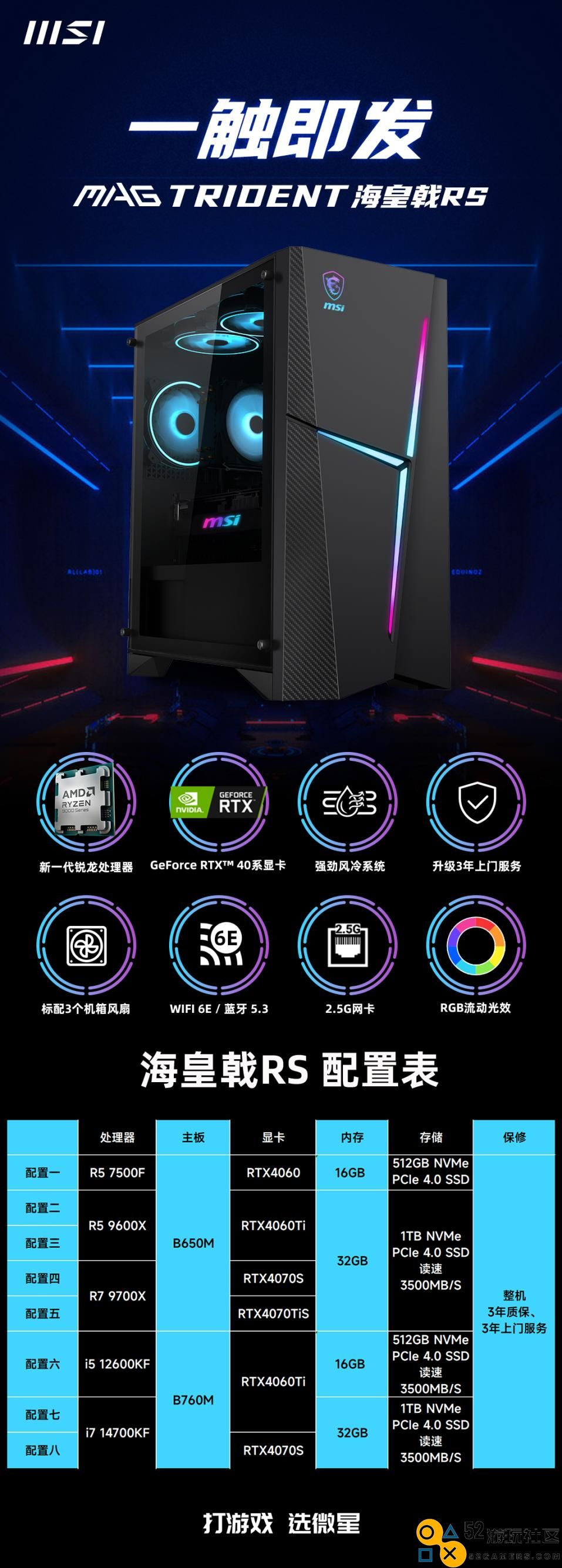微星发布两款新品主机：宙斯盾S与海皇戟RS