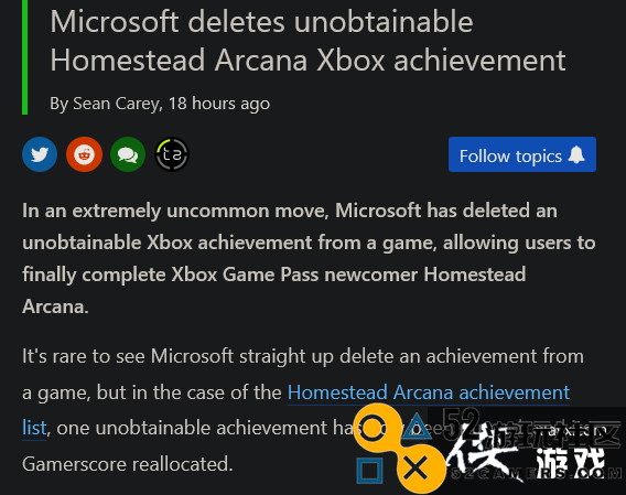 Xbox删除经营冒险RPG《奥秘农庄》不可达成成就