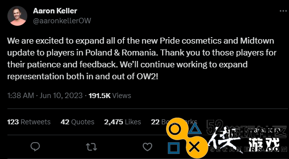 听从玩家呼声《守望先锋2》LGBTQ+骄傲月活动将覆盖波兰等国