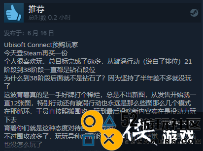 《彩虹六号异种》Steam发售综合评价“多半好评”