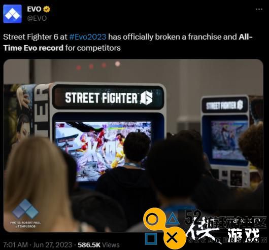 格斗大赛EVO官方宣布《街霸6》注册选手创历史记录大幅超过5代