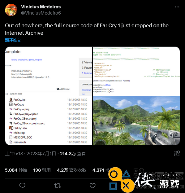 《孤岛惊魂1》泄露源代码有望为老游戏带来新生