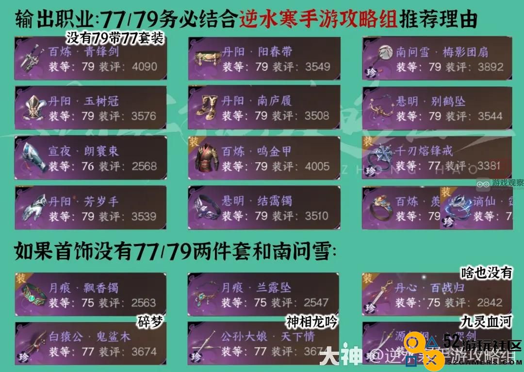 逆水寒手游1.2.1毕业装搭配方案大全