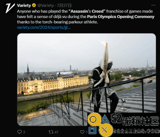 《AC大革命》忠实网友精心重现开幕式兜帽男火炬手形象，致敬经典情怀