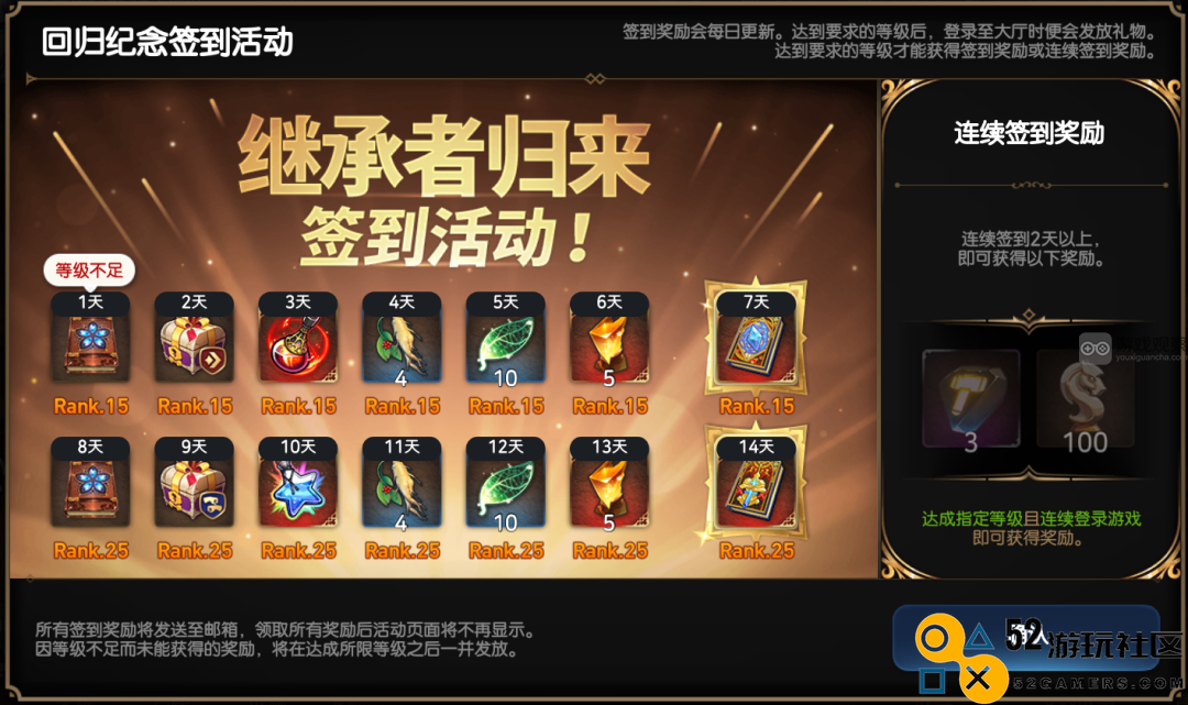 第七史诗新版回归纪念签到活动奖励一览