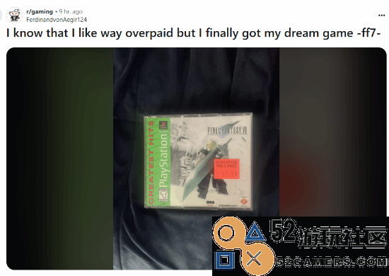 海外玩家花费接近60美元购得便宜版《FF7》，水友感慨：情怀的价值无可估量