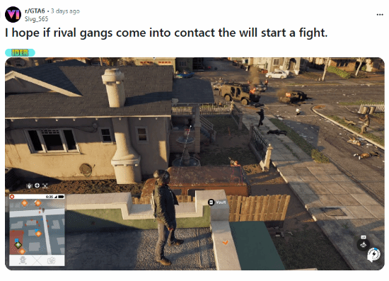 国外媒体评论《GTA6》：提议引入类似《看门狗2》的帮派冲突机制