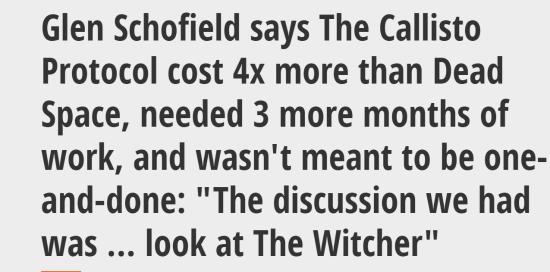 《木卫四》制作费用是《死亡空间》的四倍，曾志在打造一个全新游戏系列