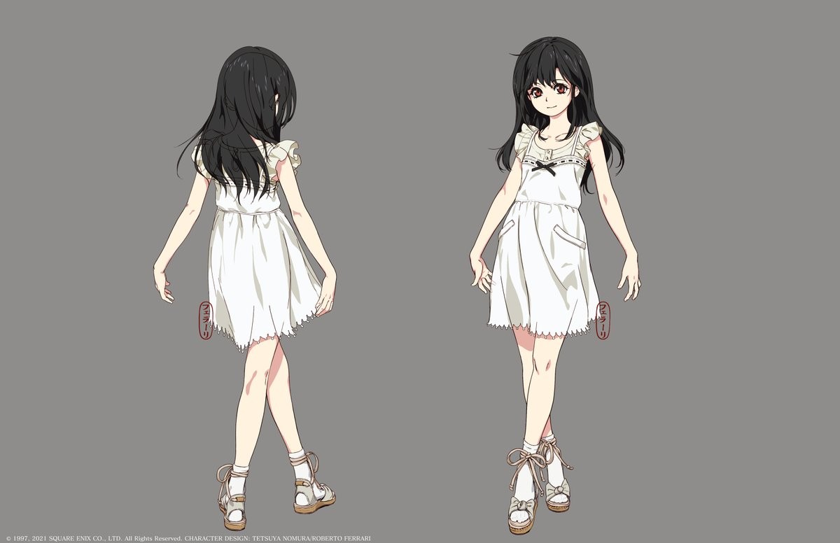 《最终幻想7重制版》可爱儿童蒂法设定图 展现天真无邪的连衣裙魅力