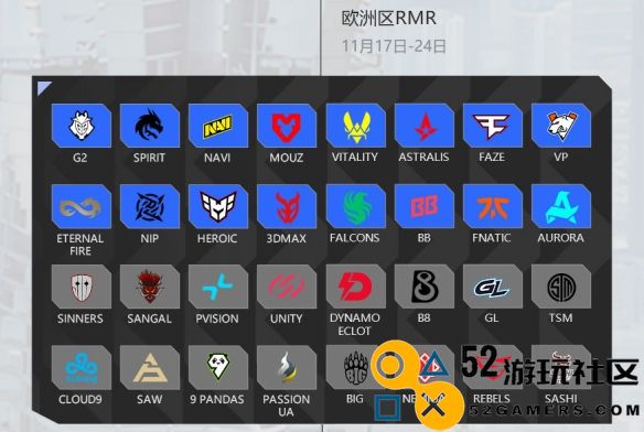 cs2上海rmr预选赛参与战队完整名单及介绍分析
