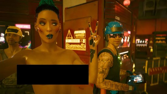 《赛博朋克2077》NPC反应MOD：玩家不穿衣服逛街会被嫌弃