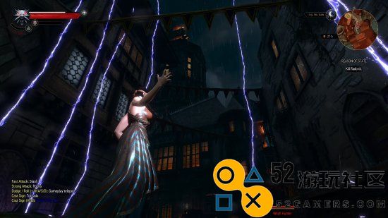 《巫师3：狂猎》自定义角色Mod扮演女术士用法术战斗