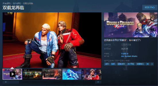 《双截龙》3D新作Steam页面上线！画面 战斗全面进化