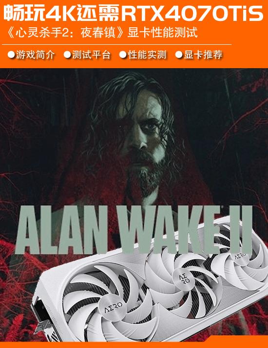 《心灵杀手2：夜春镇》显卡性能评测：畅享4K高画质需配置RTX 4070 Ti SUPER