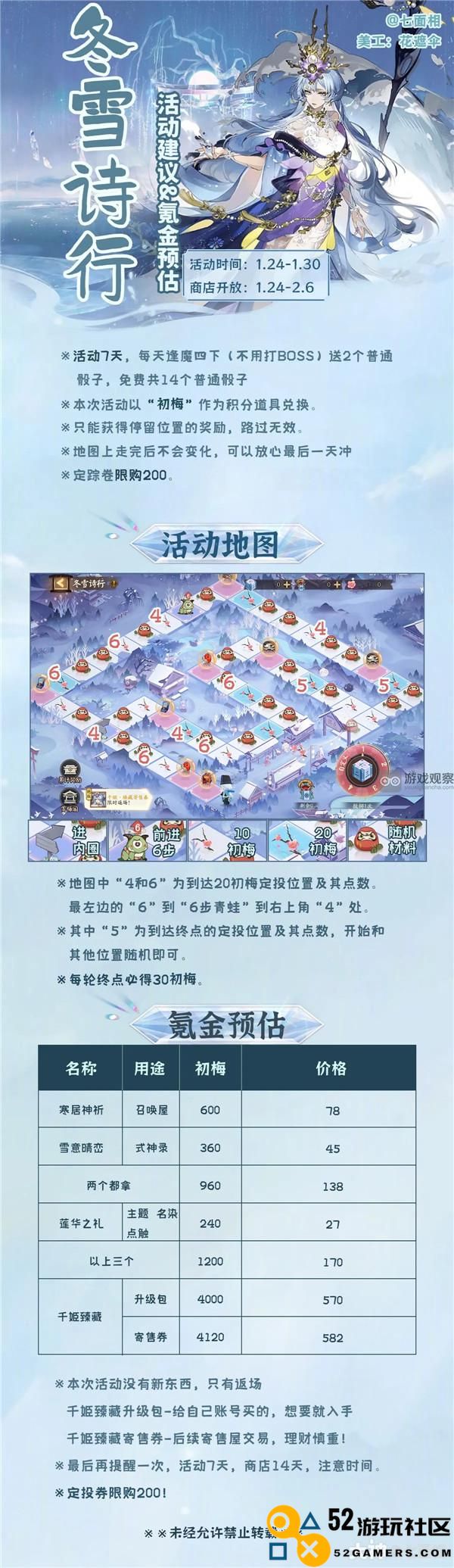 阴阳师冬季雪花诗行大富翁活动全解析攻略分享