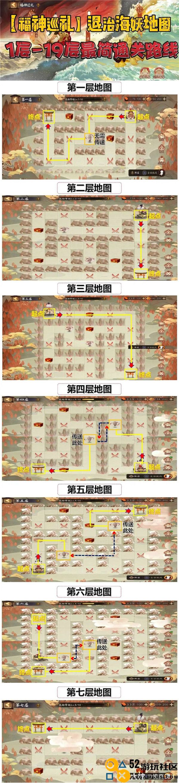 阴阳师福神巡礼海妖地图各层通关详解与最佳攻略路线分享