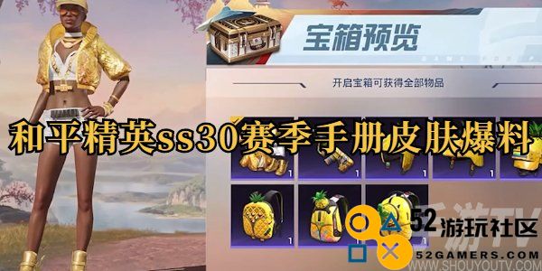 和平精英SS30赛季手册皮肤全新爆料及最新动态解析