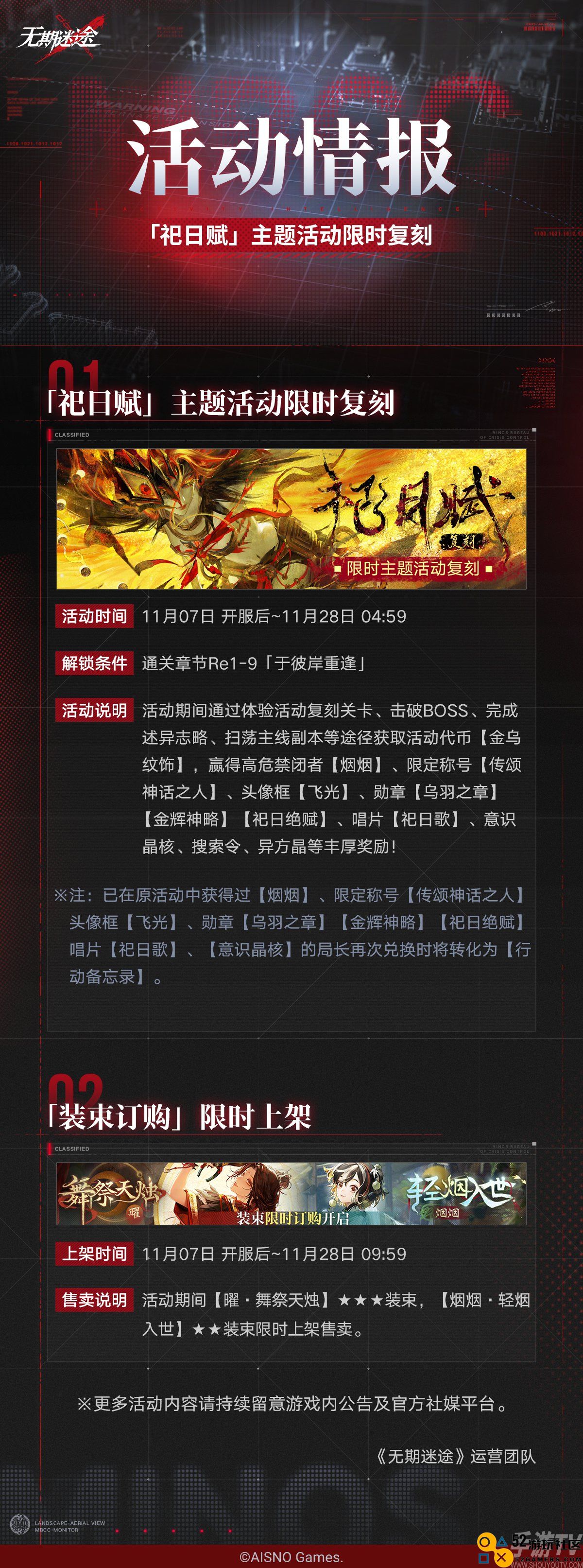 无期迷途祀日赋复刻活动玩法详解及注意事项介绍