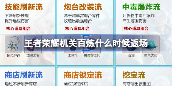王者荣耀机关百炼返场时间最新消息及升级活动详细介绍