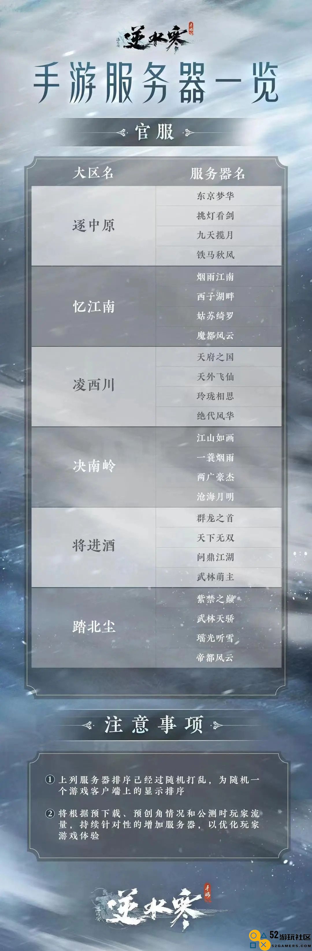 逆水寒手游各大区服最新选择攻略与一览表推荐
