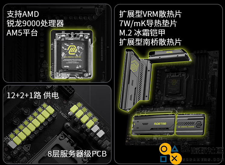 微星MAG B850M MORTAR WIFI迫击炮主板开售！首发预约享多重好礼