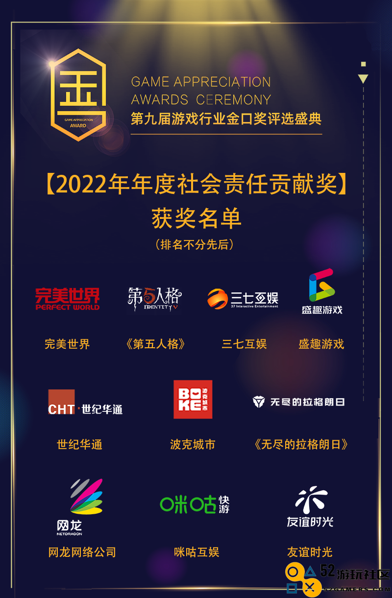 第九届游戏行业金口奖获奖名单公布！
