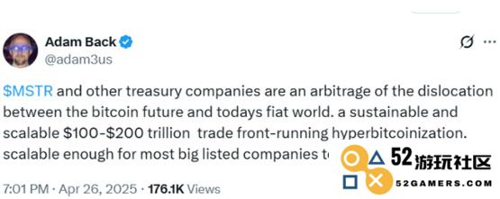 Adam Back深入探讨：比特币（BTC）财资公司加速200万亿美元的“超比特币化进程”背后